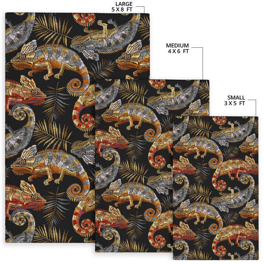 Chameleon Print Pattern Floor Mat-grizzshop