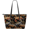 Chameleon Print Pattern Leather Tote Bag-grizzshop