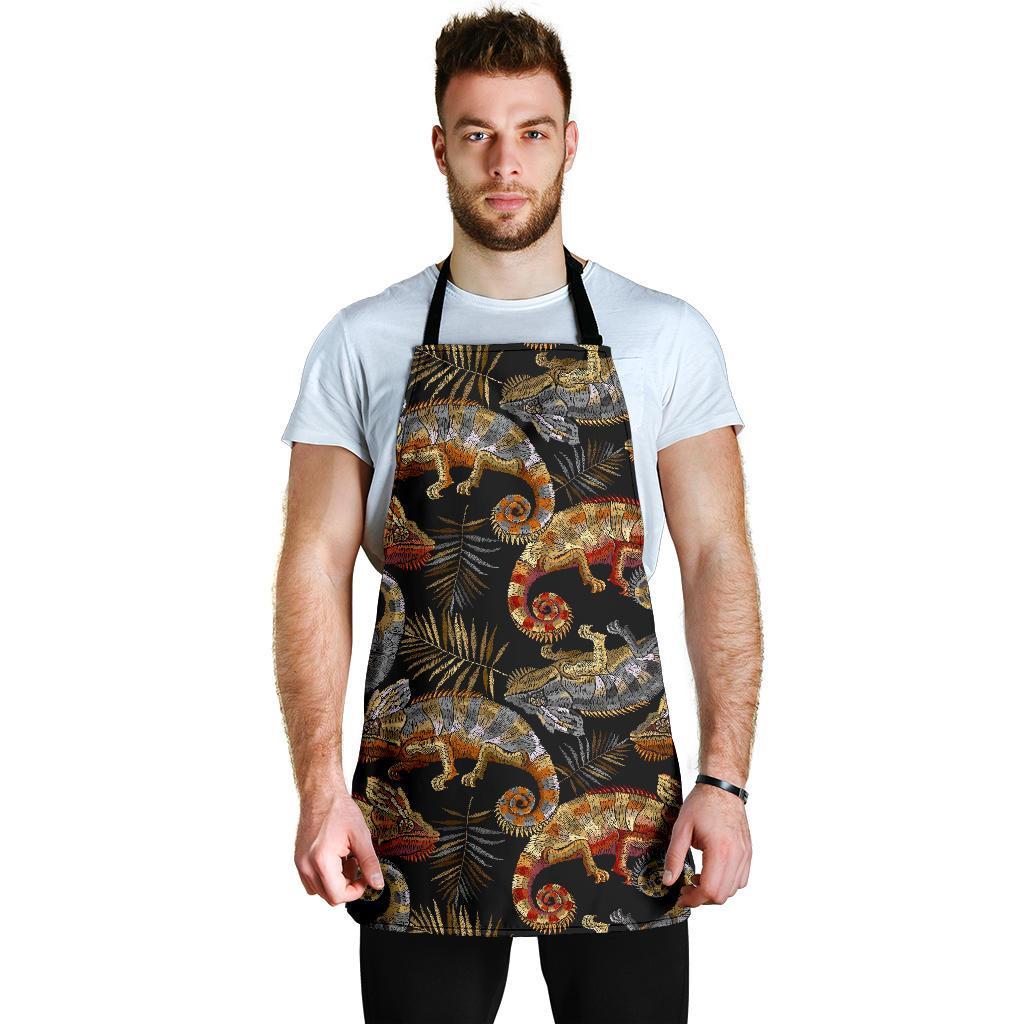 Chameleon Print Pattern Men's Apron-grizzshop
