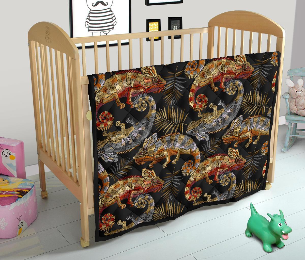 Chameleon Print Pattern Quilt-grizzshop