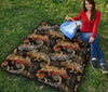 Chameleon Print Pattern Quilt-grizzshop