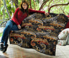 Chameleon Print Pattern Quilt-grizzshop