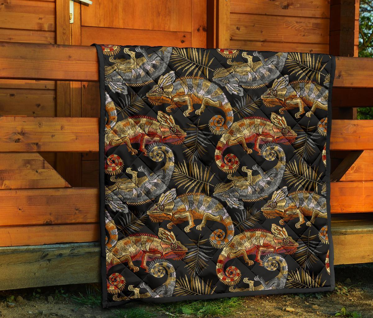 Chameleon Print Pattern Quilt-grizzshop