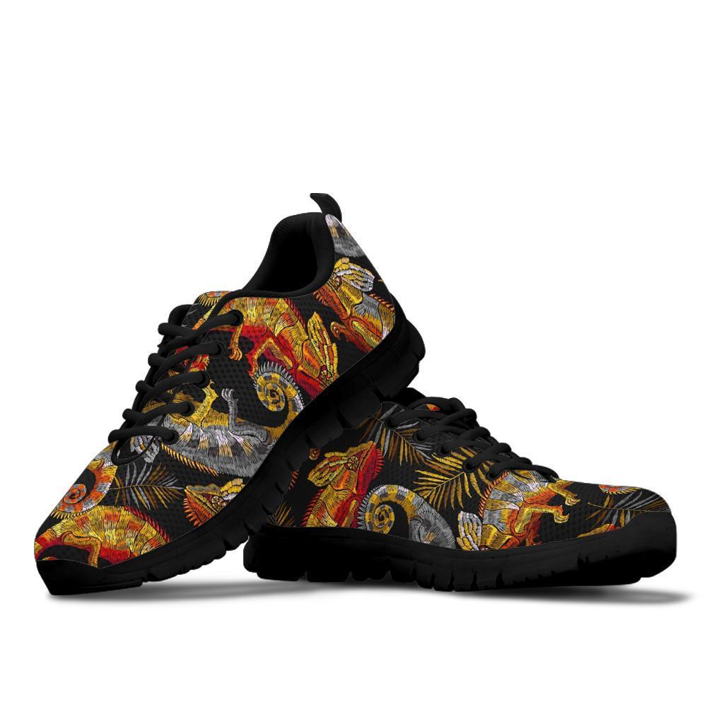 Chameleon Print Pattern Sneaker Shoes For Men Women-grizzshop