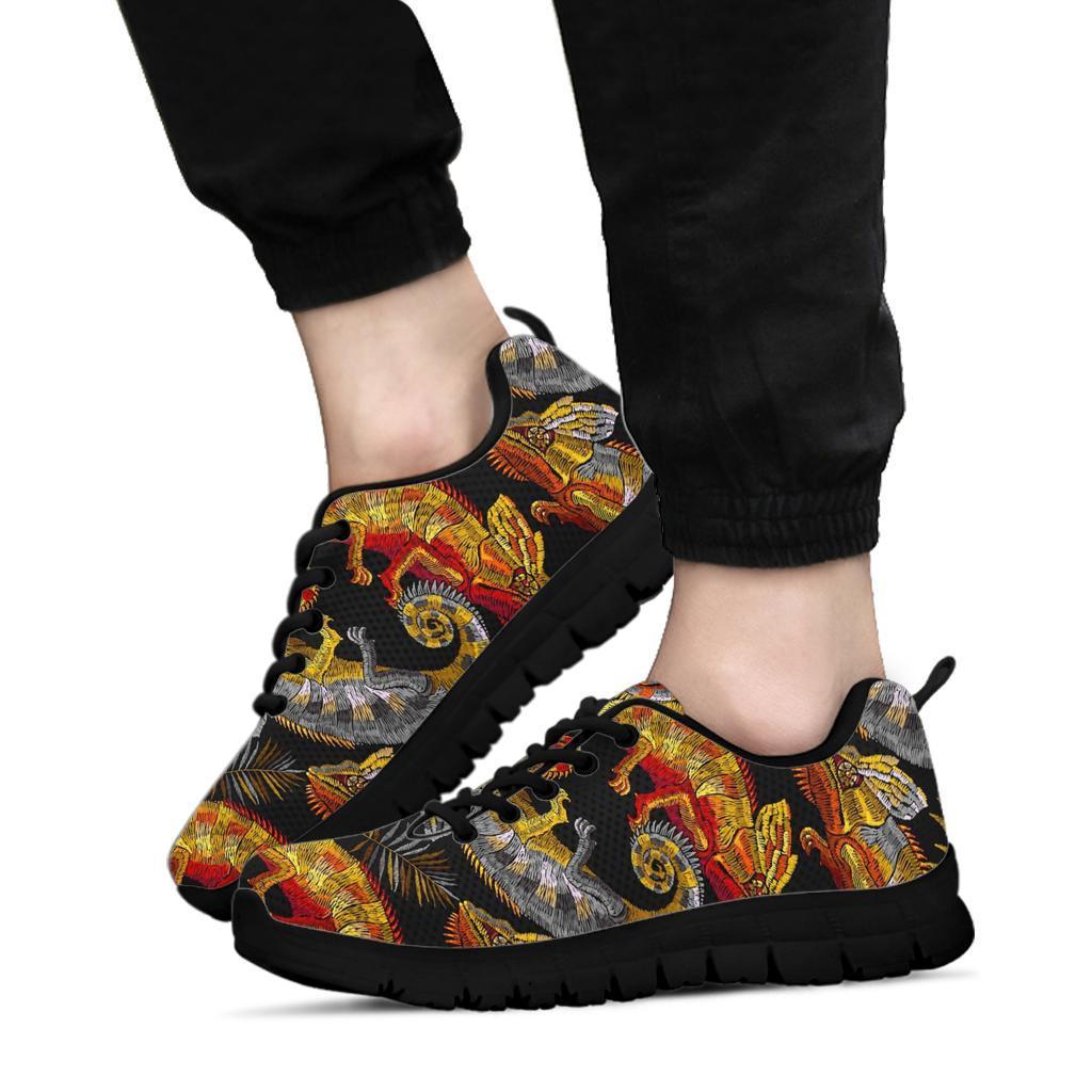 Chameleon Print Pattern Sneaker Shoes For Men Women-grizzshop