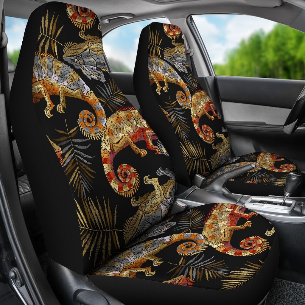 Chameleon Print Pattern Universal Fit Car Seat Covers-grizzshop