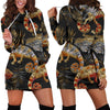 Chameleon Print Pattern Women Hoodie Dress-grizzshop