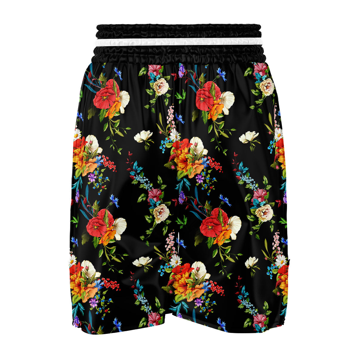 Chamomile And Poppy Print Pattern Boxing Shorts-grizzshop
