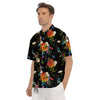 Chamomile And Poppy Print Pattern Men's Short Sleeve Shirts-grizzshop