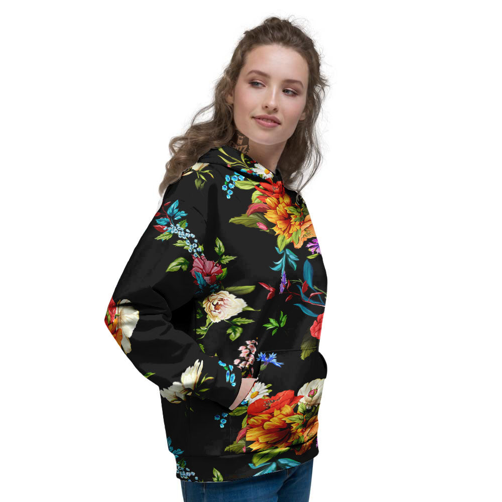 Chamomile And Poppy Print Pattern Women's Hoodie-grizzshop