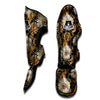 Chamomile Steampunk Print Pattern Muay Thai Shin Guards-grizzshop