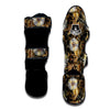 Chamomile Steampunk Print Pattern Muay Thai Shin Guards-grizzshop