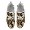 Chamomile Steampunk Print Pattern White Athletic Shoes-grizzshop