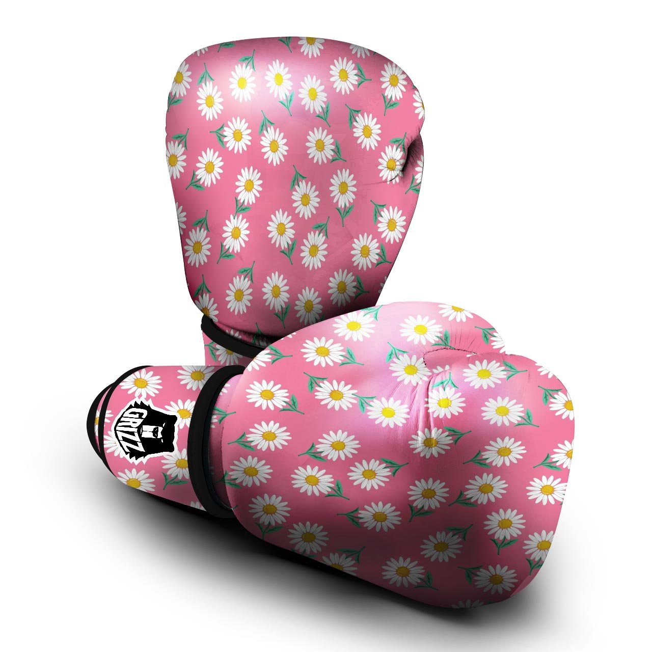 Chamomile Sunflower Print Pattern Boxing Gloves-grizzshop