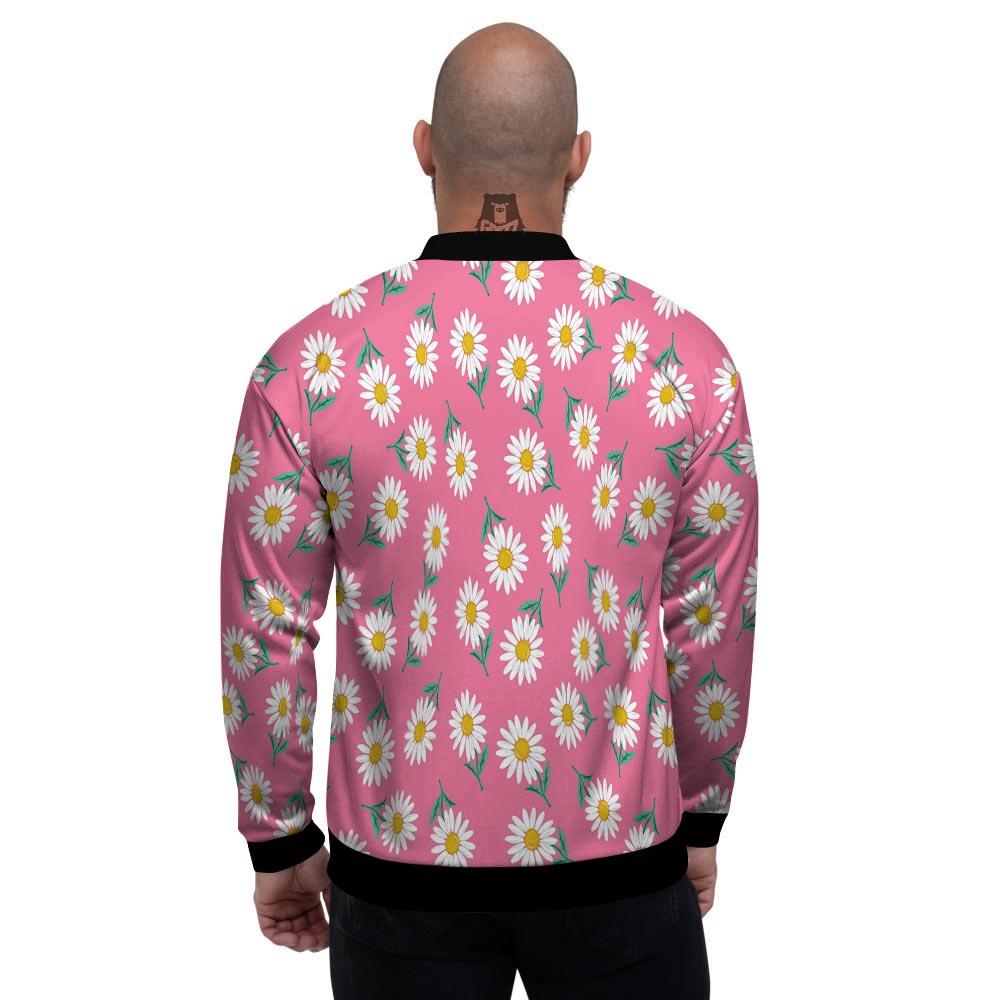Chamomile Sunflower Print Pattern Men's Bomber Jacket-grizzshop