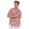 Chamomile Sunflower Print Pattern Men's Short Sleeve Shirts-grizzshop