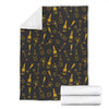 Champagne Gold Glitter Pattern Print Blanket-grizzshop