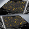 Champagne Gold Glitter Pattern Print Car Sun Shade-grizzshop