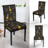 Champagne Gold Glitter Pattern Print Chair Cover-grizzshop