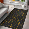 Champagne Gold Glitter Pattern Print Floor Mat-grizzshop