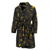 Champagne Gold Glitter Pattern Print Men Long Robe-grizzshop