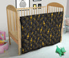 Champagne Gold Glitter Pattern Print Quilt-grizzshop