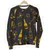 Champagne Gold Glitter Pattern Print Women's Sweatshirt-grizzshop