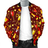 Champagne Pattern Print Men's Bomber Jacket-grizzshop