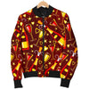 Champagne Pattern Print Men's Bomber Jacket-grizzshop