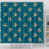 Champagne Print Pattern Bathroom Shower Curtain-grizzshop