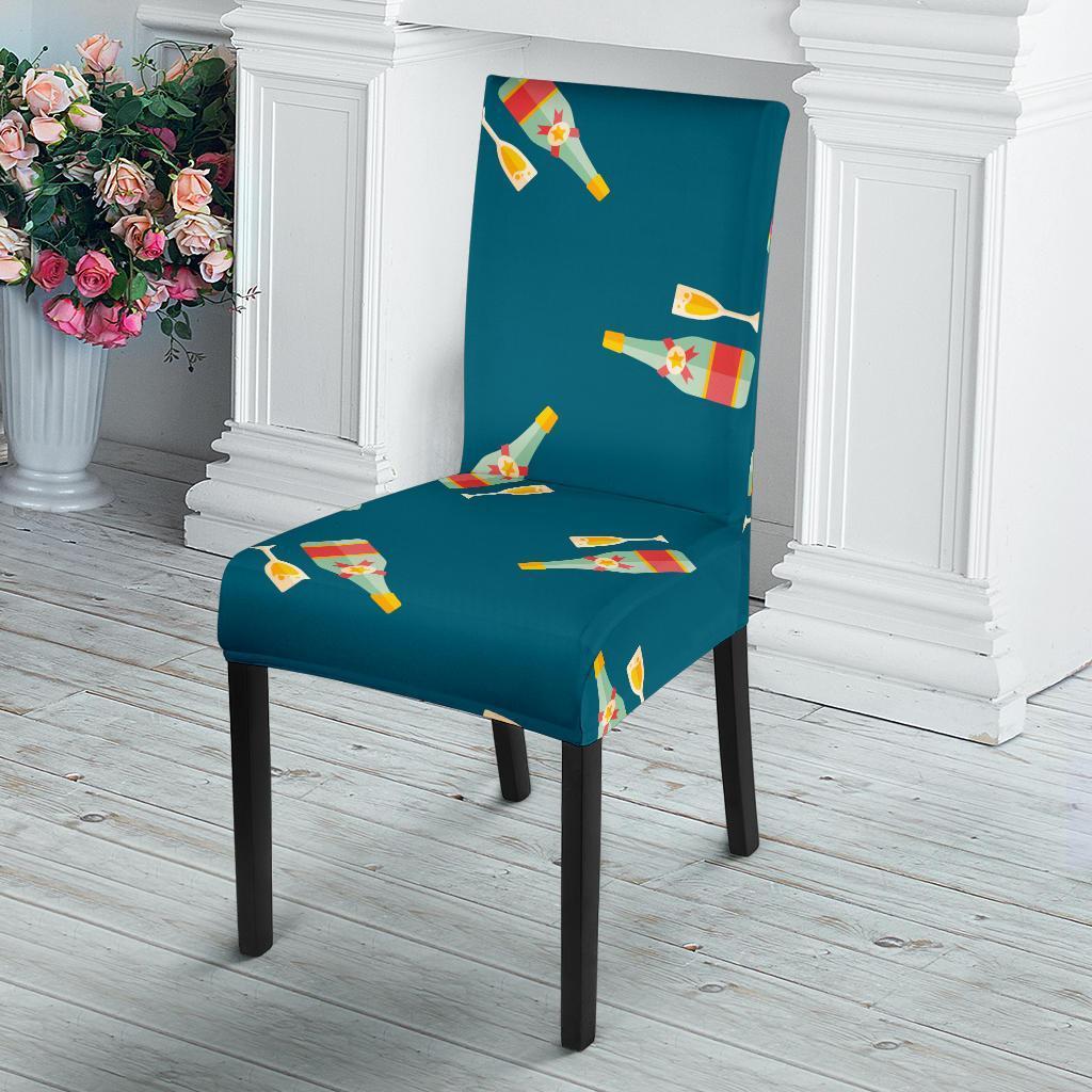 Champagne Print Pattern Chair Cover-grizzshop