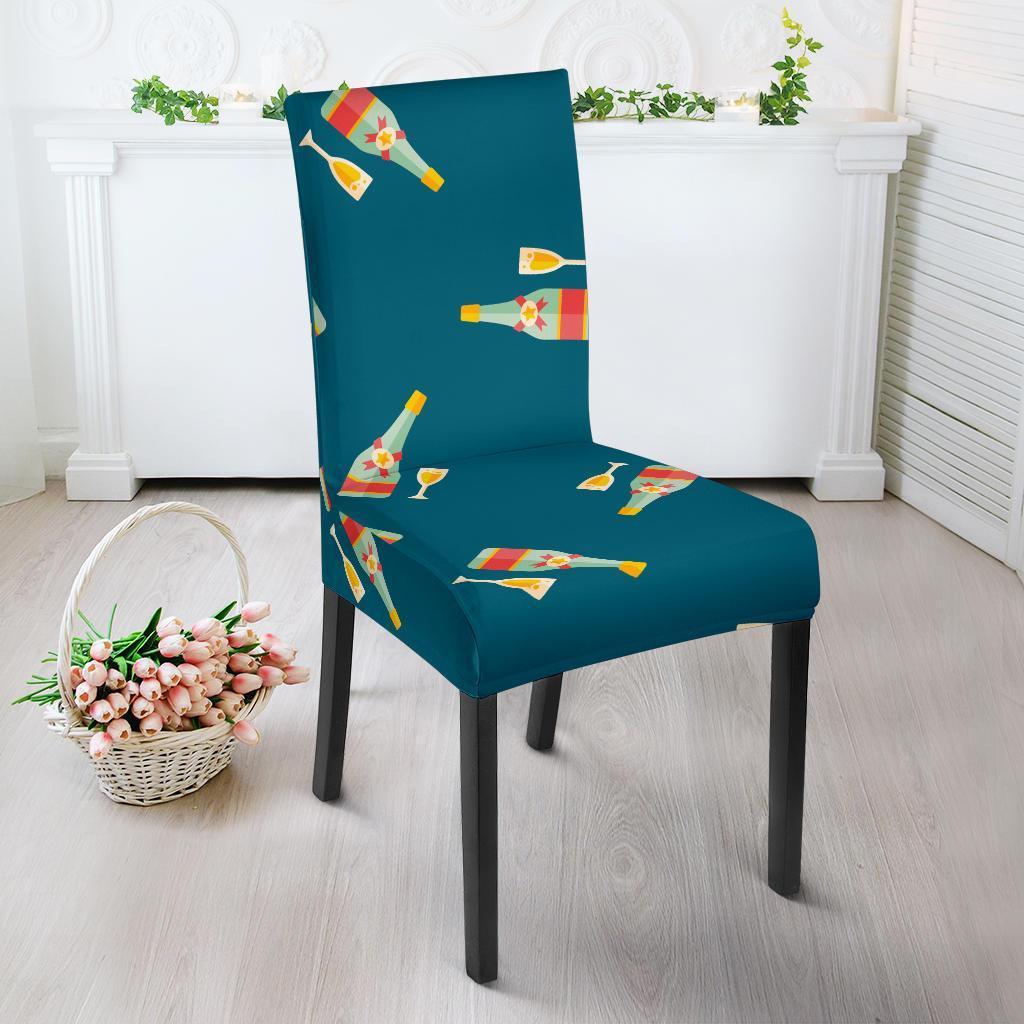 Champagne Print Pattern Chair Cover-grizzshop