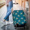 Champagne Print Pattern Luggage Cover Protector-grizzshop