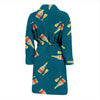 Champagne Print Pattern Men Long Robe-grizzshop