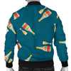 Champagne Print Pattern Men's Bomber Jacket-grizzshop