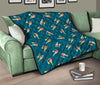 Champagne Print Pattern Quilt-grizzshop