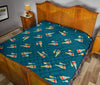 Champagne Print Pattern Quilt-grizzshop