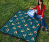 Champagne Print Pattern Quilt-grizzshop