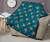 Champagne Print Pattern Quilt-grizzshop