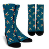 Champagne Print Pattern Unisex Crew Socks-grizzshop