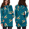 Champagne Print Pattern Women Hoodie Dress-grizzshop