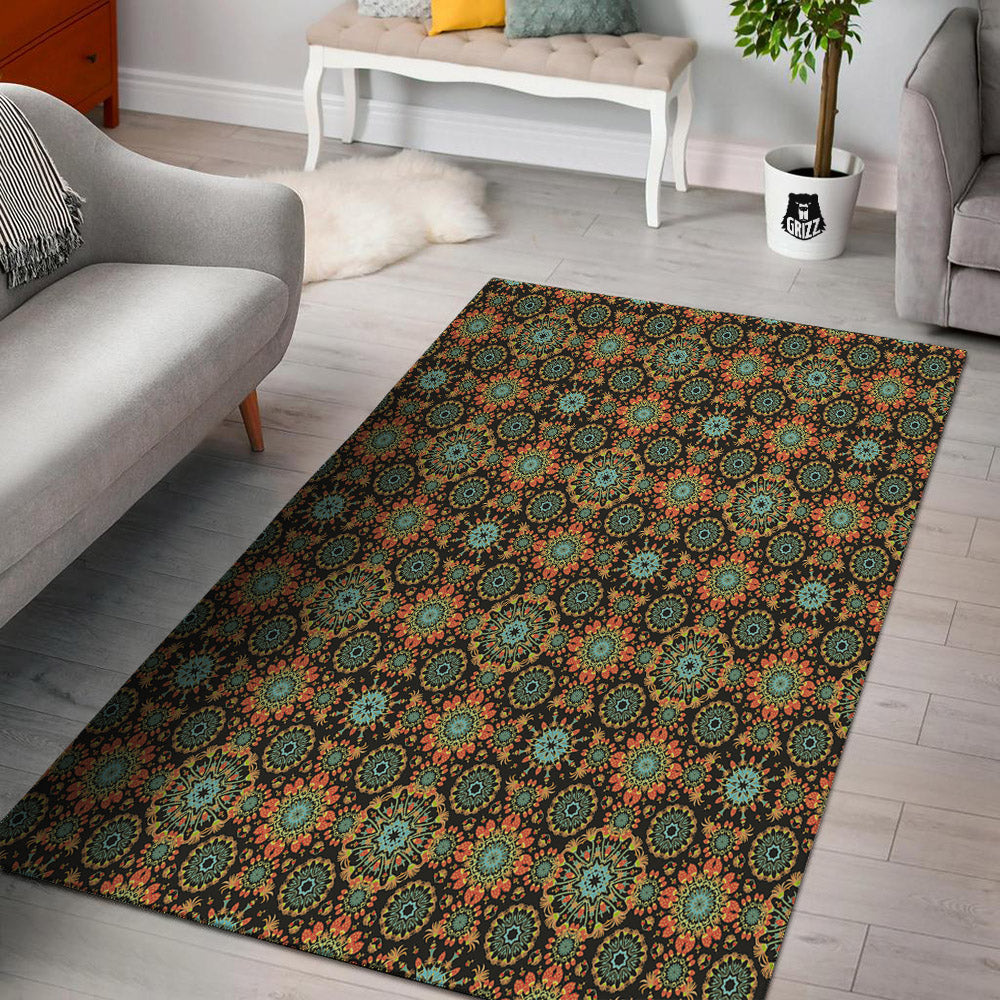 Chaotic Boho Print Pattern Floor Mat-grizzshop