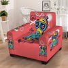 Characters Graffiti Cartoon Print Armchair Slipcover-grizzshop