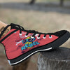 Characters Graffiti Cartoon Print Black High Top Shoes-grizzshop