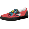 Characters Graffiti Cartoon Print Black Slip On Shoes-grizzshop