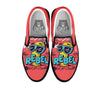 Characters Graffiti Cartoon Print Black Slip On Shoes-grizzshop