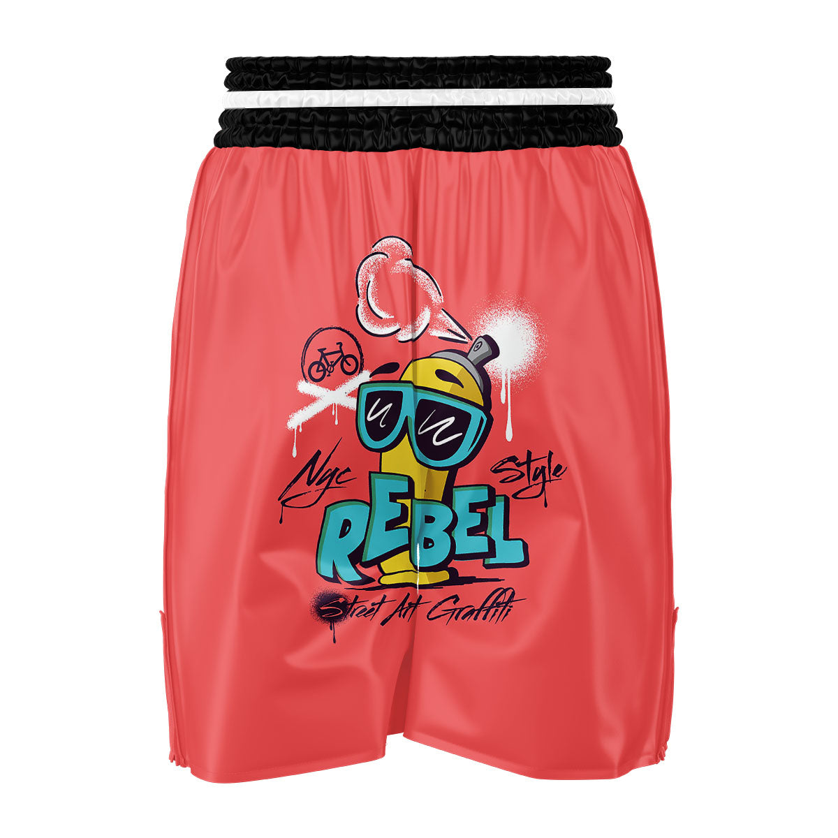 Characters Graffiti Cartoon Print Boxing Shorts-grizzshop