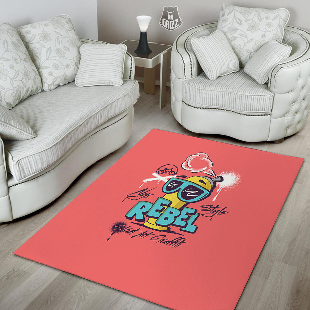 Characters Graffiti Cartoon Print Floor Mat-grizzshop