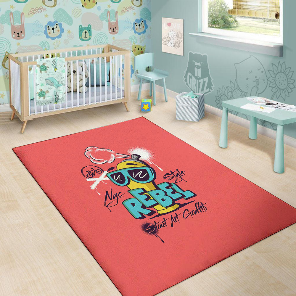 Characters Graffiti Cartoon Print Floor Mat-grizzshop