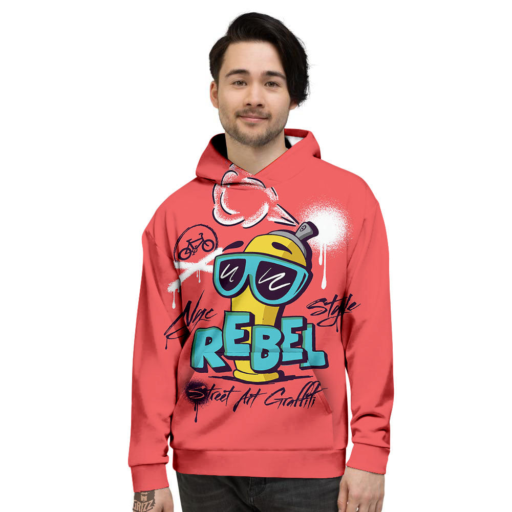 Characters Graffiti Cartoon Print Men's Hoodie-grizzshop